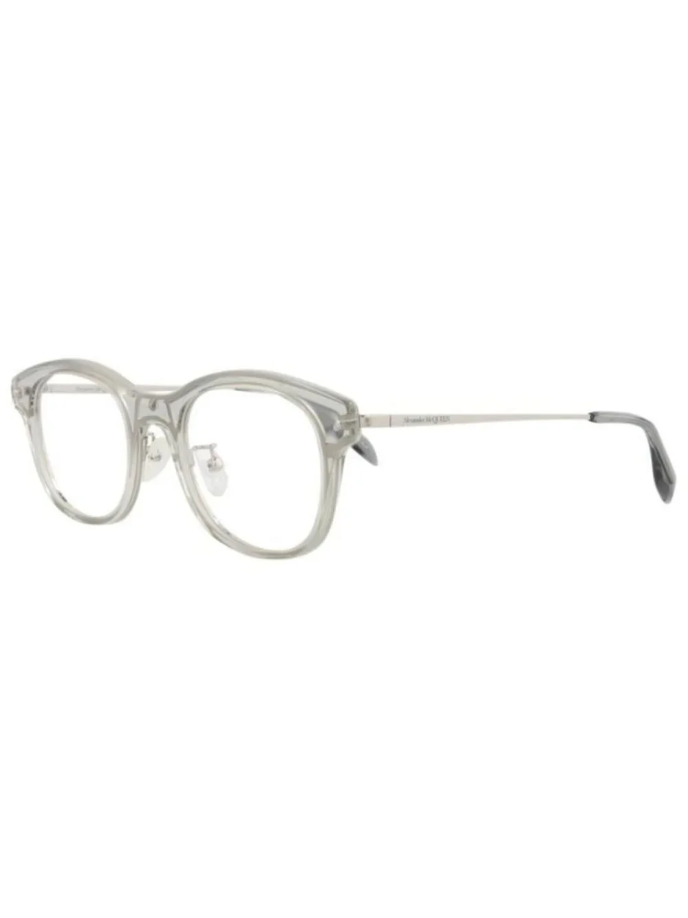 New Alexander McQueen Mens Round/Oval Grey Silver Transparent Fashion Designer E
